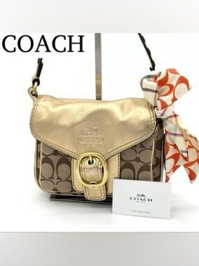 Coach Bleecker Signature Jenny SoHo Buckle Bag w Tattersall Scarf Y2K 2007 - NWT